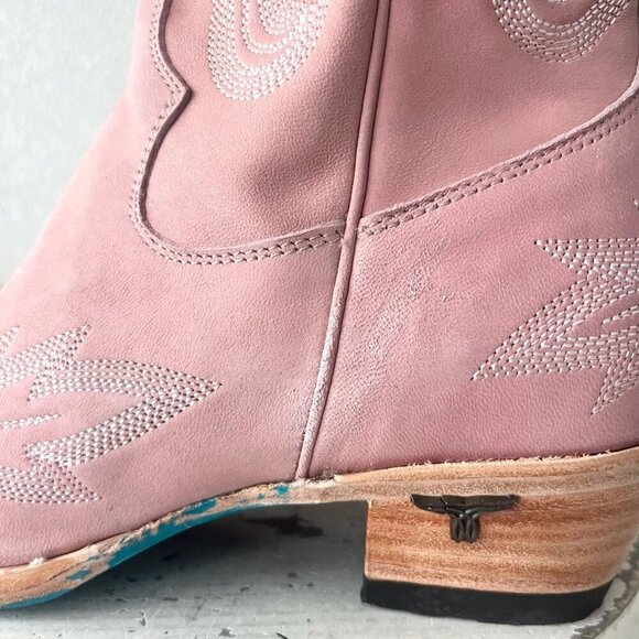 Lane LEXINGTON Over the Knee Womens Cowboy Boots 9 Blush Pink Western Cowgirl - Picture 5 of 13